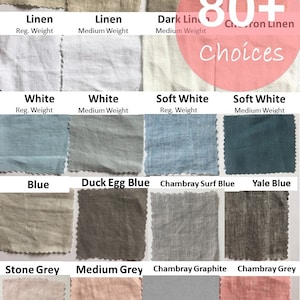 linen fabric swatch, Linen swatches, Tightly weaved linen, white, blue, gray, pink, black, striped, chevron, 40+ choices, Ready to Ship