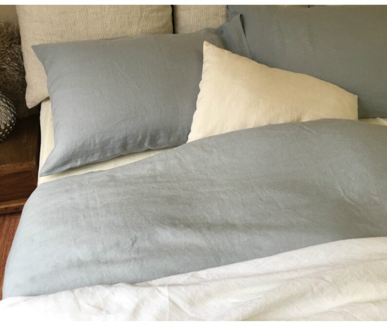 Duck Egg Blue Linen Duvet Cover Linen Duvet Cover Blue Duvet Etsy