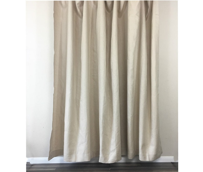 A Pair of Burlap Tan Curtains Heavy Weight Linen Double - Etsy