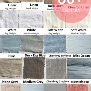 linen fabric swatch, Linen swatches, Tightly weaved linen, white, blue, gray, pink, black, striped, chevron, 40+ choices, Ready to Ship