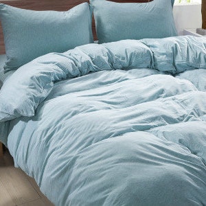 Blue linen duvet cover, blue duvet cover, duvet cover king, duvet cover queen, blue bedding