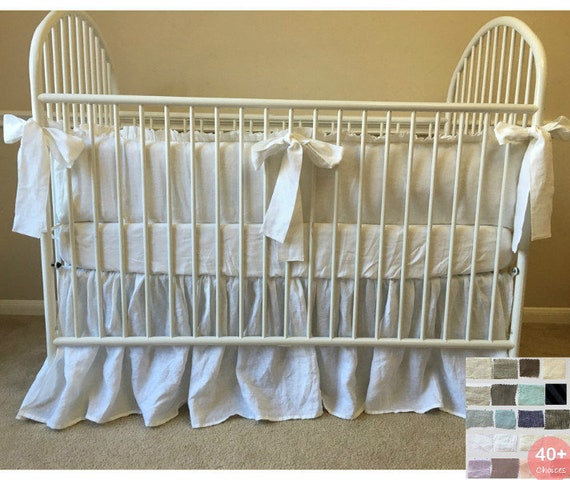 linen crib bedding