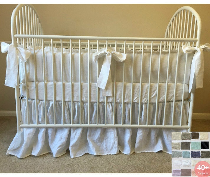 linen nursery bedding