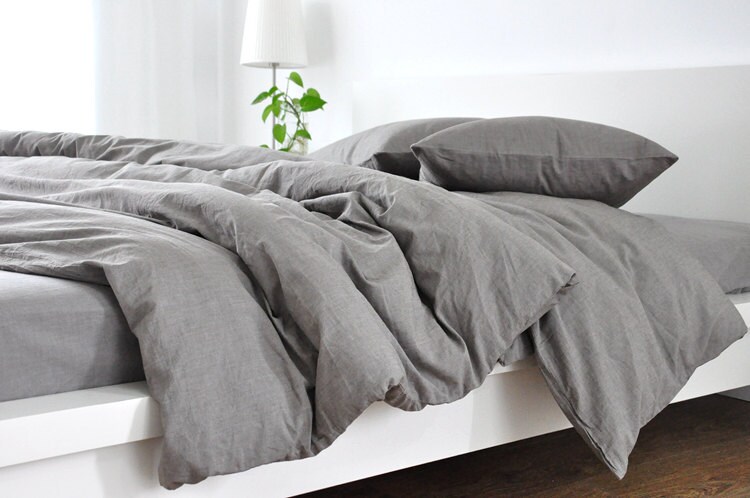 Medium Grey Linen Duvet Cover Linen Duvet Cover Grey Linen Etsy