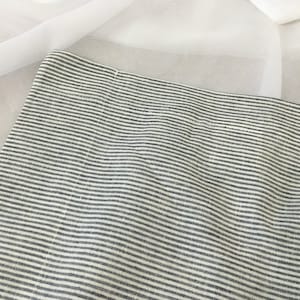Subtle Black and White Ticking Striped Shower Curtain - Mildew-Free, 72x72, 72x85, 72x94, 72x72, or Custom Size