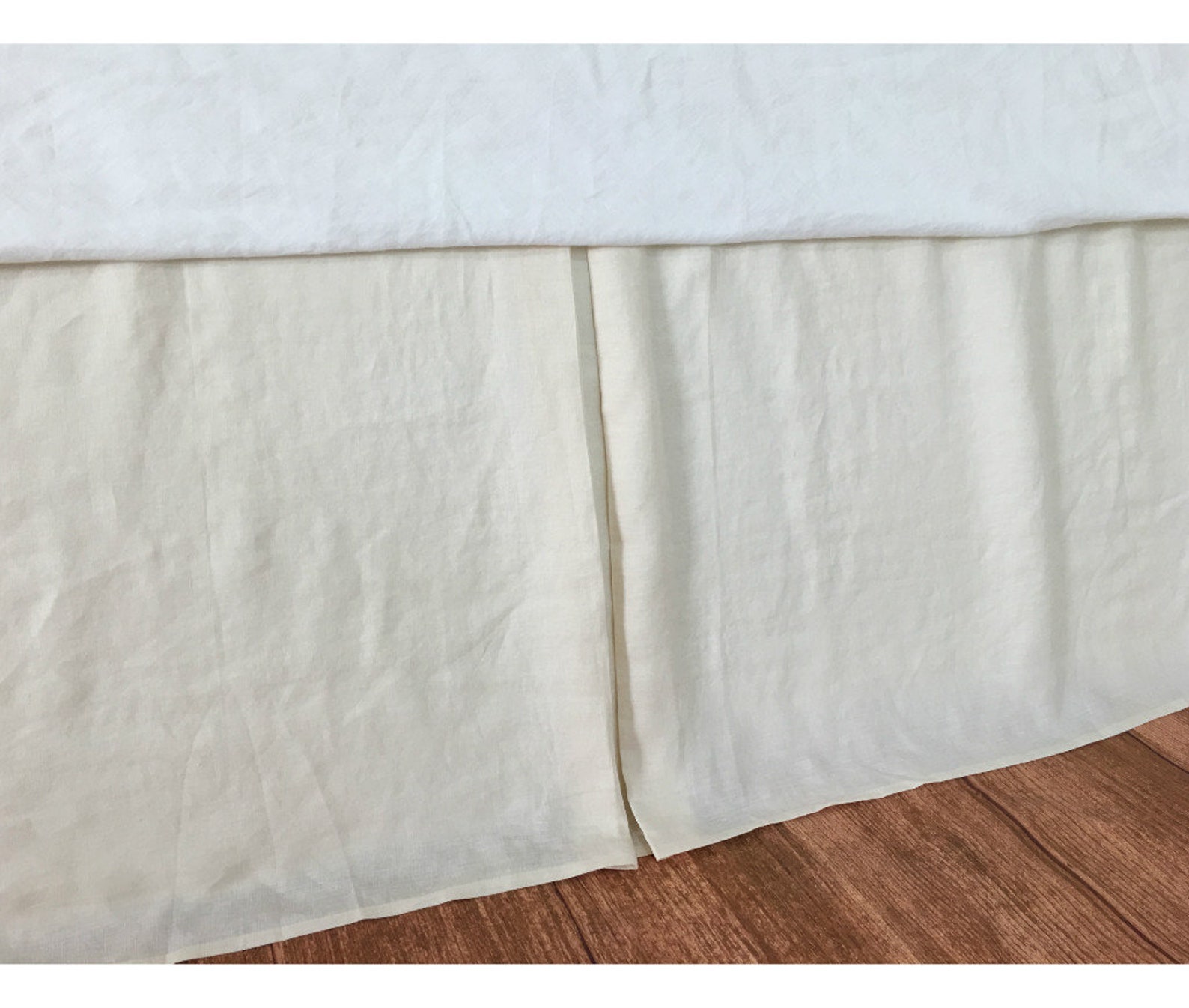 Tailored Linen Bedskirt Bed Skirts Shabby Chic Bedding Etsy