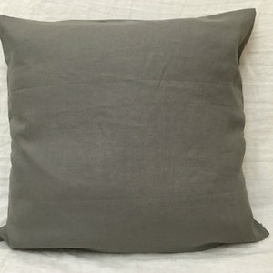 Medium Grey euro sham, grey linen euro sham, euro sham covers, 12x16, 16x16, 18x18, 20x20, 24x24, 26x26