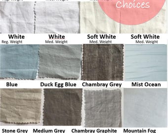 linen fabric swatch, Linen swatches, Tightly weaved linen, white, blue, gray, pink, black, striped, chevron, 40+ choices, Ready to Ship