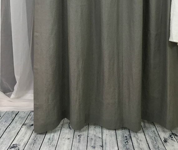 dark grey shower curtain