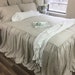 Bedspread With Gathered Ruffle Fall, Linen Bedspread, Ruffle Bedding ...