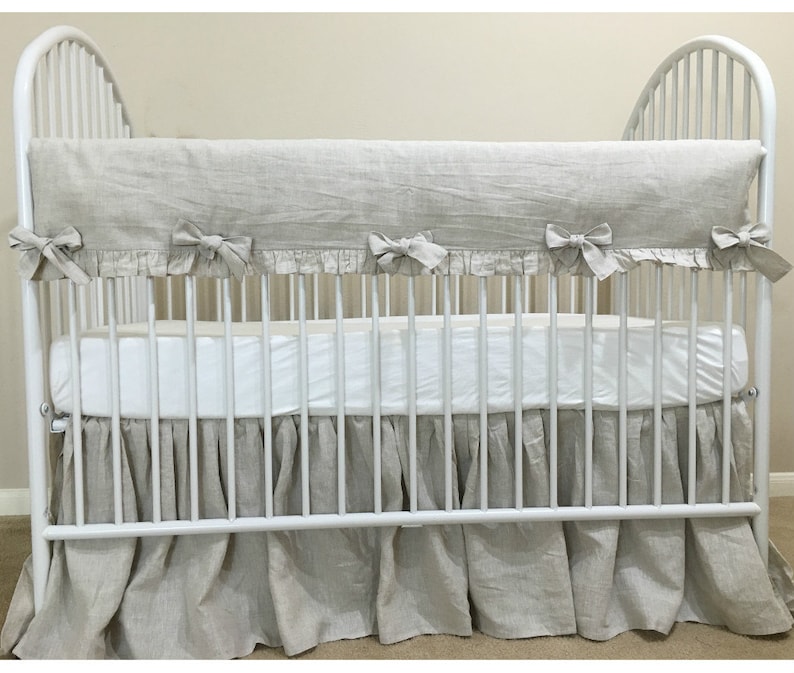 linen crib bedding
