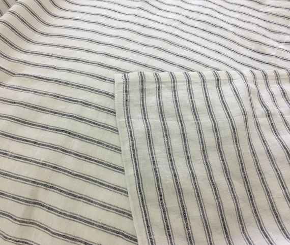 Twin Available in Queen King Custom Size Welcome Iron and White Striped Linen bed sheets Full