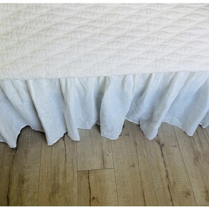 Loft Linen Bed Skirt in White main image 0