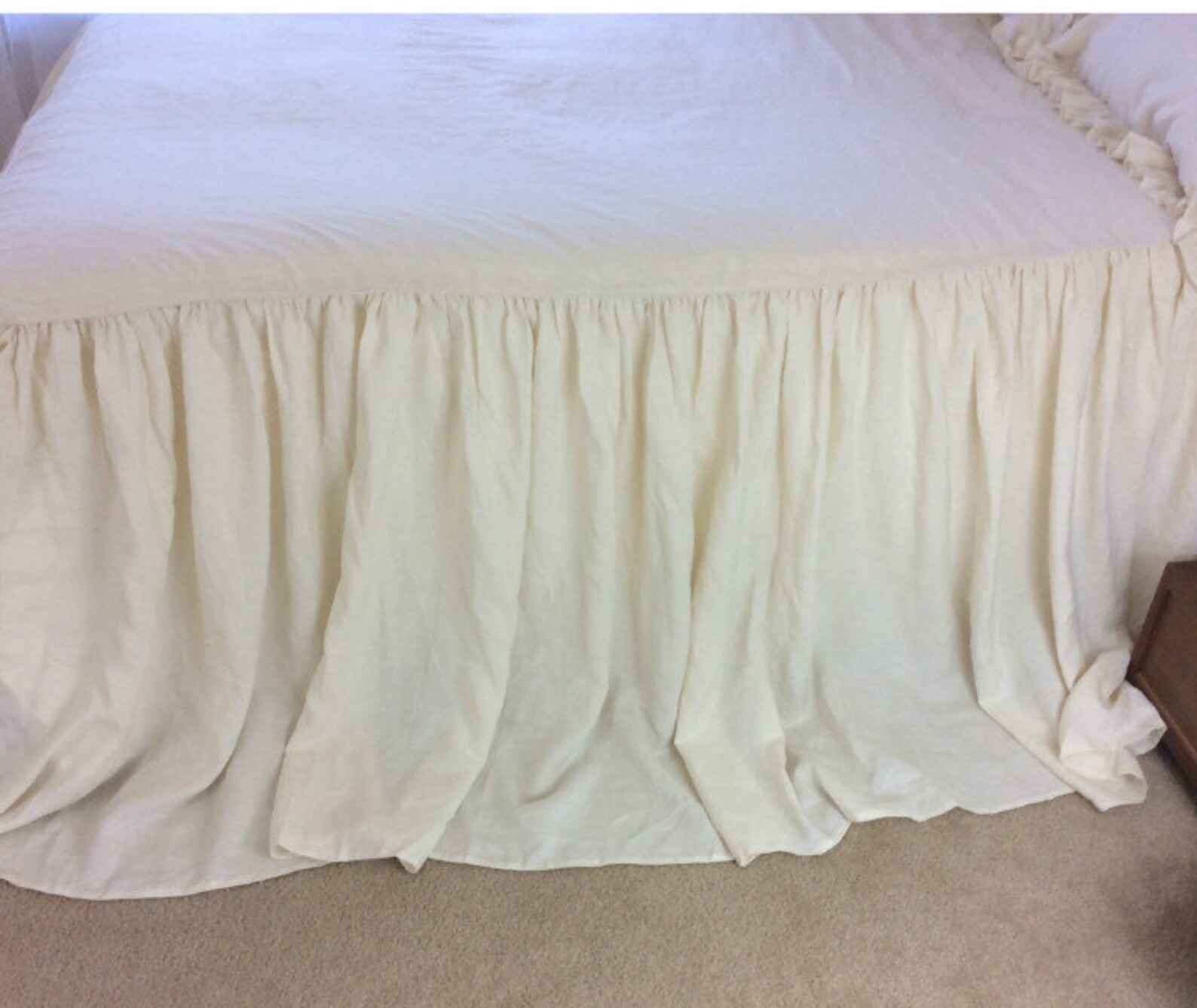 Bedspread Cream Linen Bedspread Cream Bedding Linen Bed Etsy