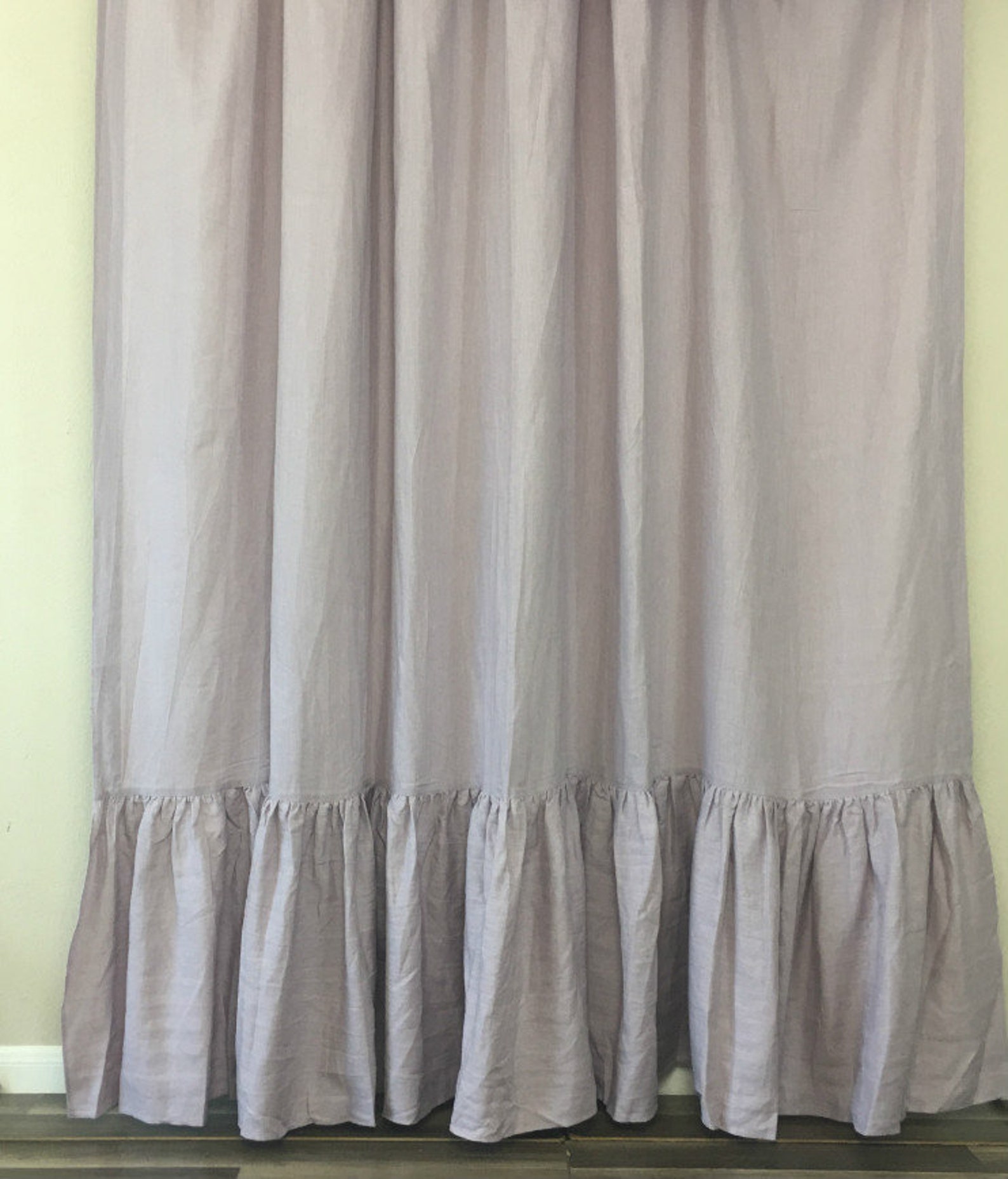 Linnen douchegordijn met zeemeermin lange ruches laat uw Etsy Nederland