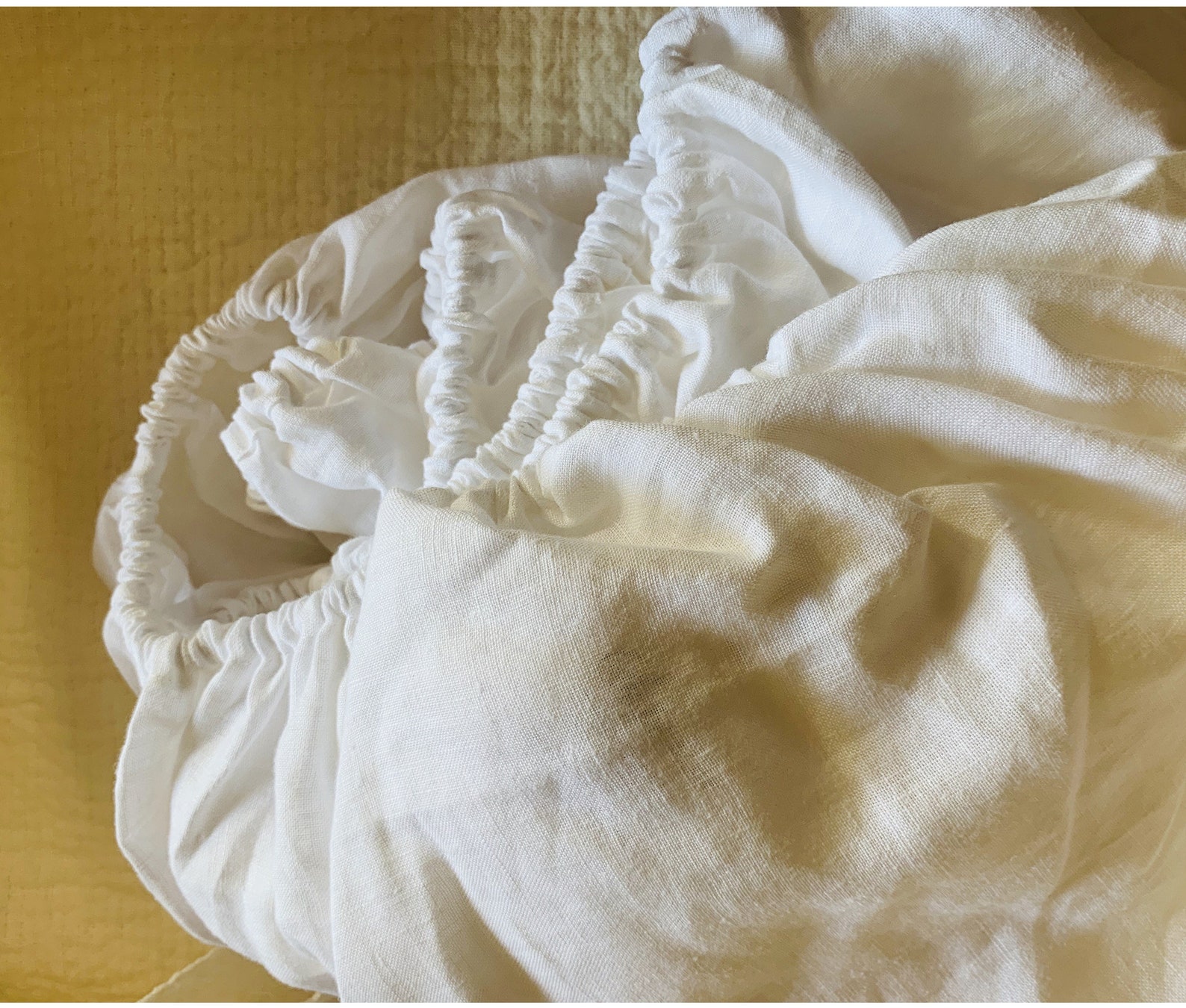 Linen Box Spring Cover, Fits Twin, Full, Queen, King, California King