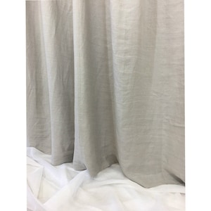 Tende in lino grigio pietra, tende personalizzate, tende in lino naturale
