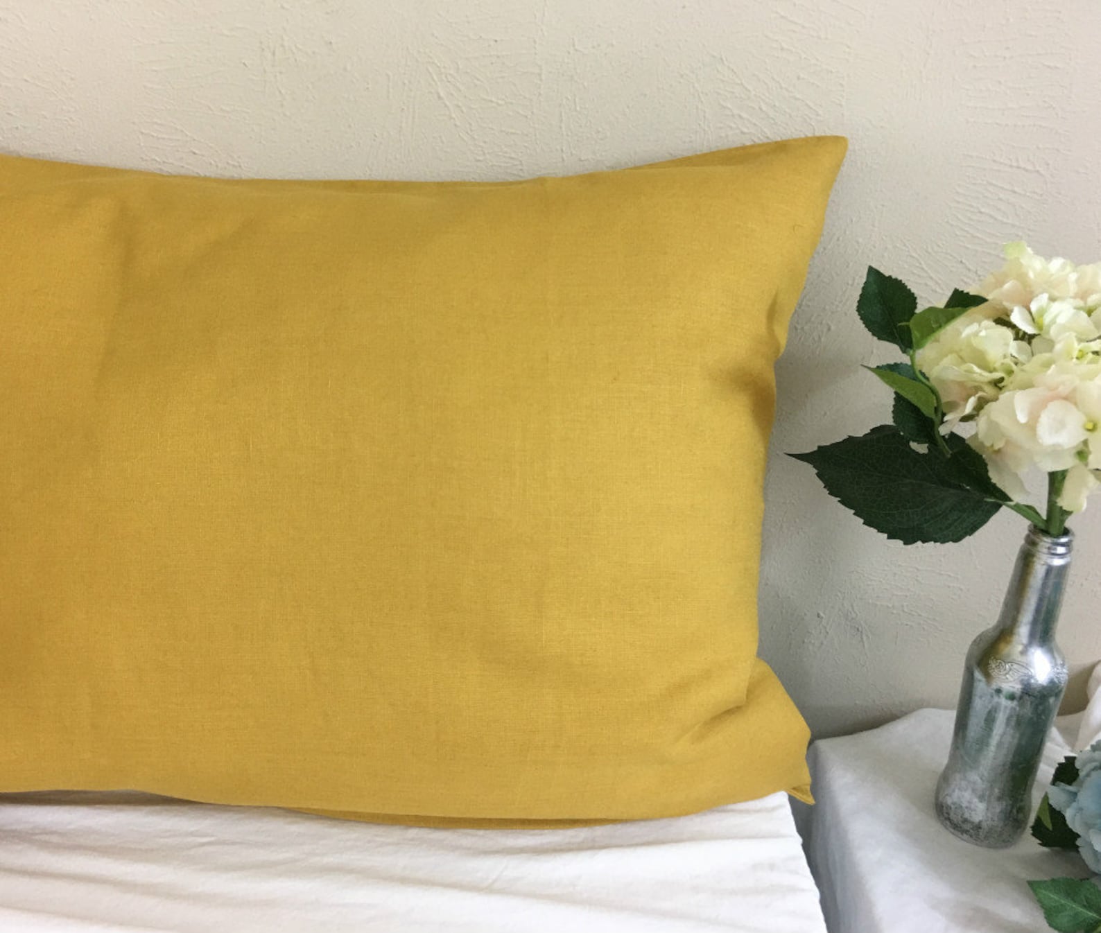 Mustard Gold Linen Euro Sham Cover Gold Yellow Linen Etsy