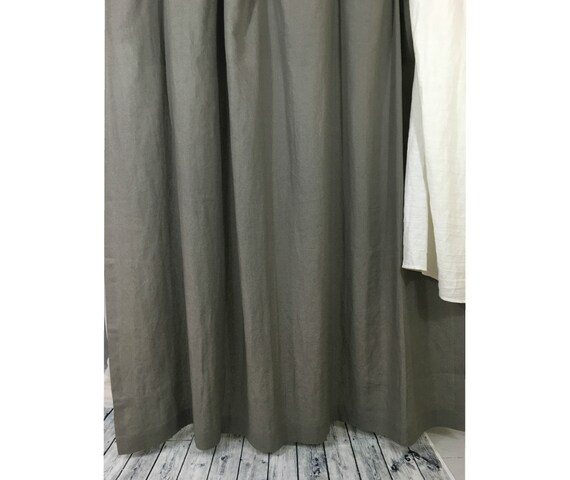 Grey Linen Shower Curtains Dark Gray Curtain Um 72x72 72x85 72x94 Or Custom Size