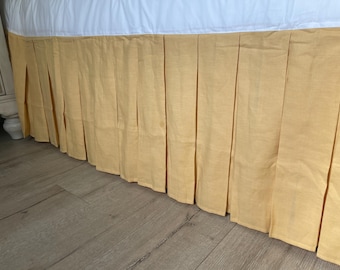 Linen Bed Skirt, Multiple Tailored Pleats, Masterpiece!