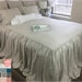 Bedspread With Gathered Ruffle Fall, Linen Bedspread, Ruffle Bedding ...