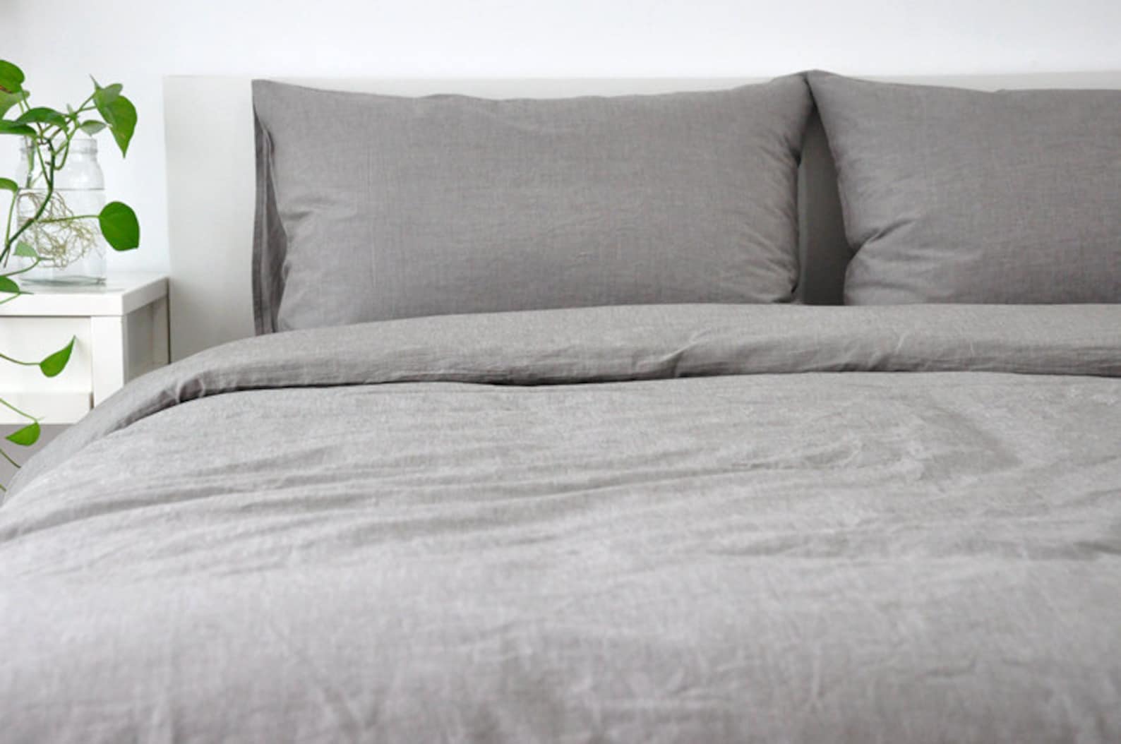 Medium Grey Linen Duvet Cover Linen Duvet Cover Grey Linen Etsy