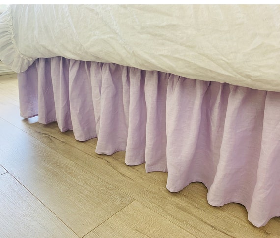 Purple bed skirt queen deals