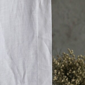 Pair of 100% Flax Linen Cafe Curtains 40 Colors White - Etsy