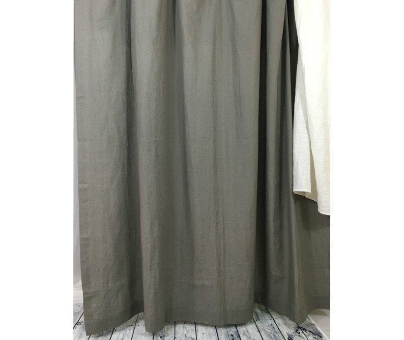 Grey Linen Shower Curtains Dark Gray Linen Shower Curtain Etsy