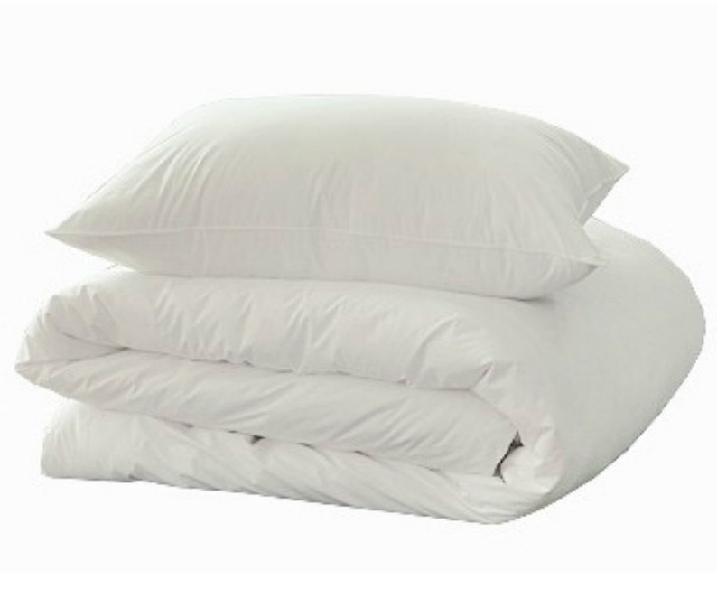 White Cotton Duvet Cover Set Pima Cotton 300TC Sateen Weave Etsy