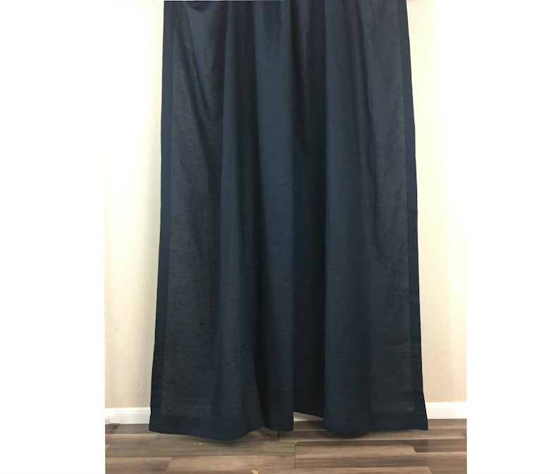Black Linen Shower Curtain Mildewfree 72x72 72x85 72x94. Etsy