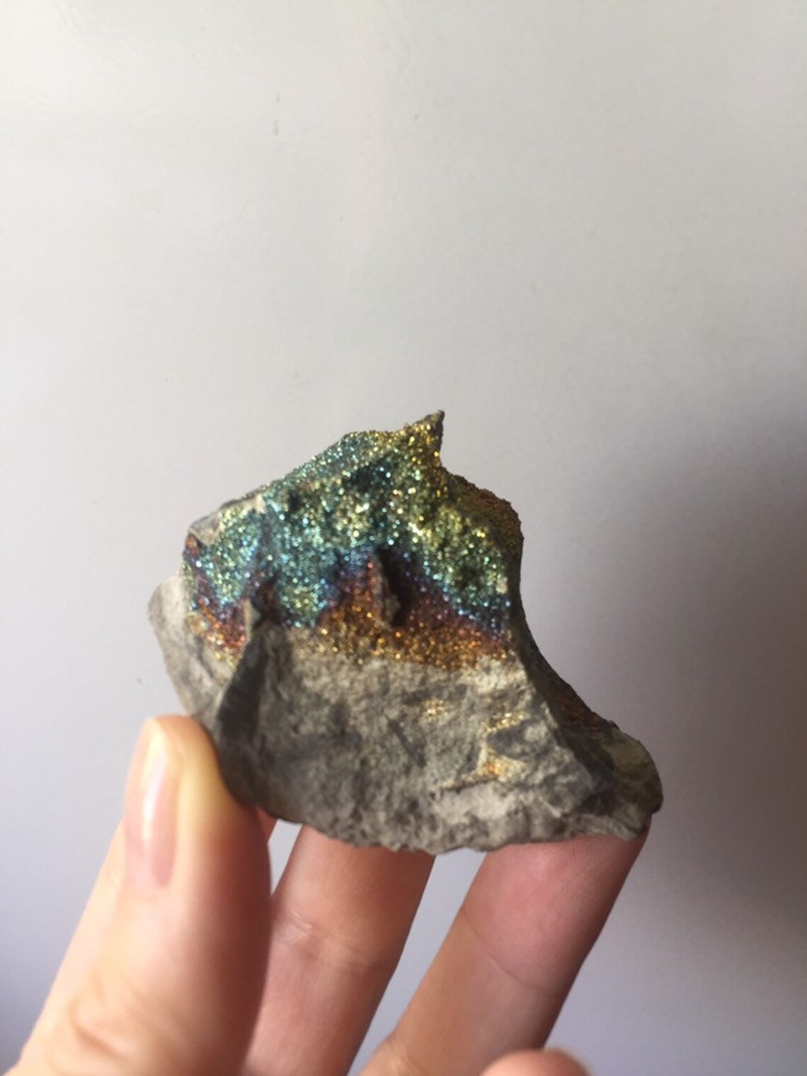 Rainbow pyrite stone piece from Russia Etsy