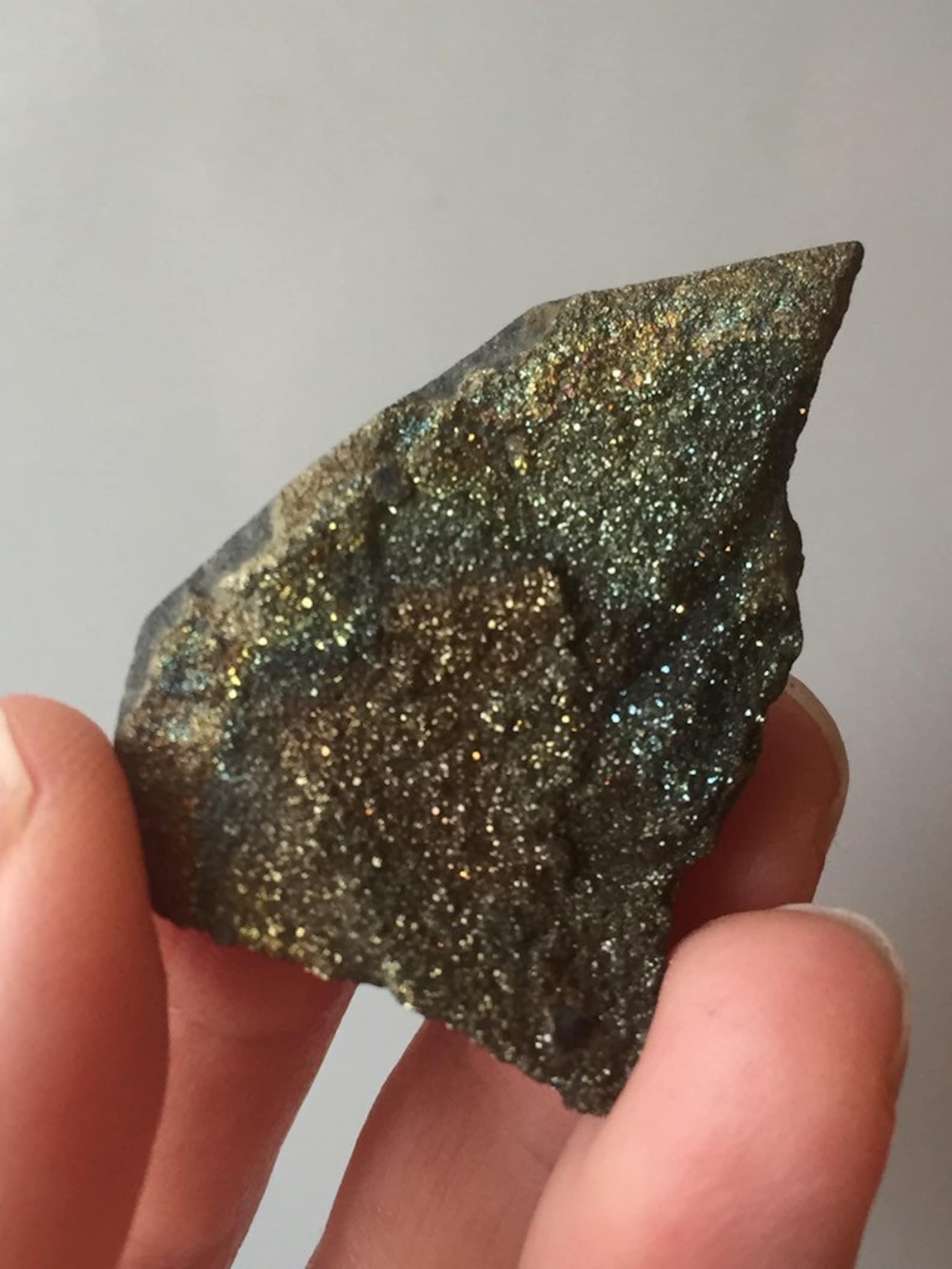 Rainbow pyrite stone piece from Russia Etsy