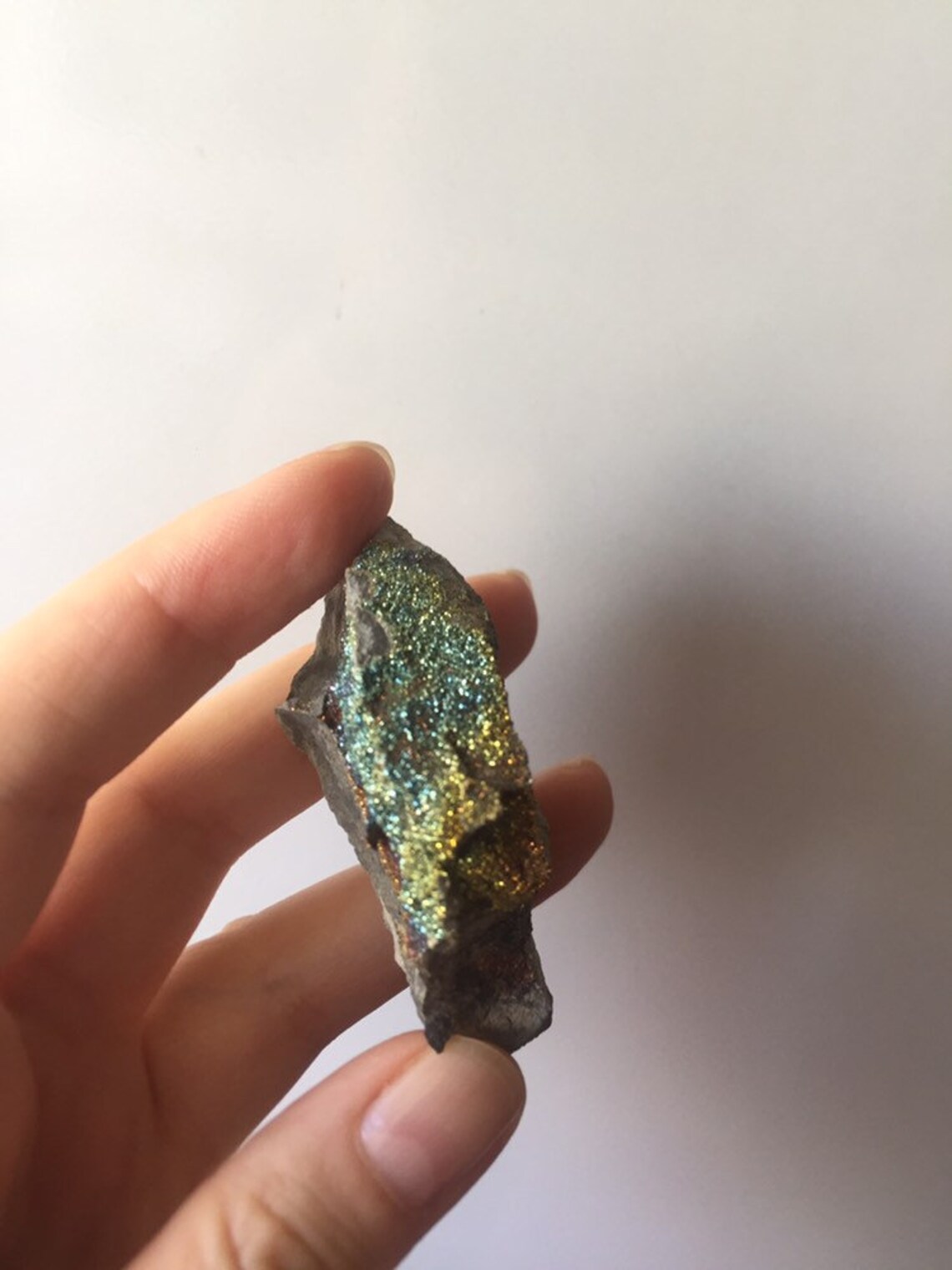 Rainbow pyrite stone piece from Russia Etsy
