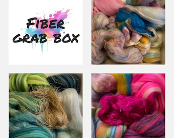 Fibre Greifbox. Hundert Gramm Luxusfasern in einer Geschenkbox. Verschiedene Farbsets verfügbar.