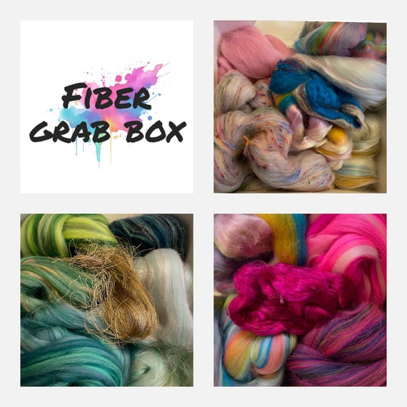 Fiber grab box. Hundred grams of luxery fibres in a gift box. Various color sets available.