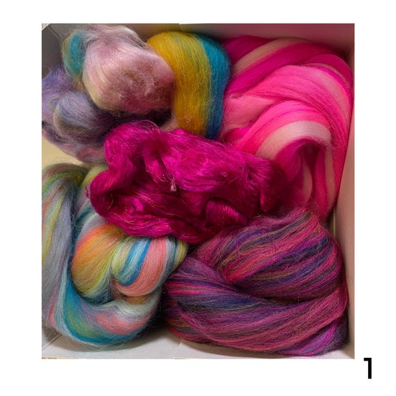 Fiber grab box. Hundred grams of luxery fibres in a gift box. Various color sets available.