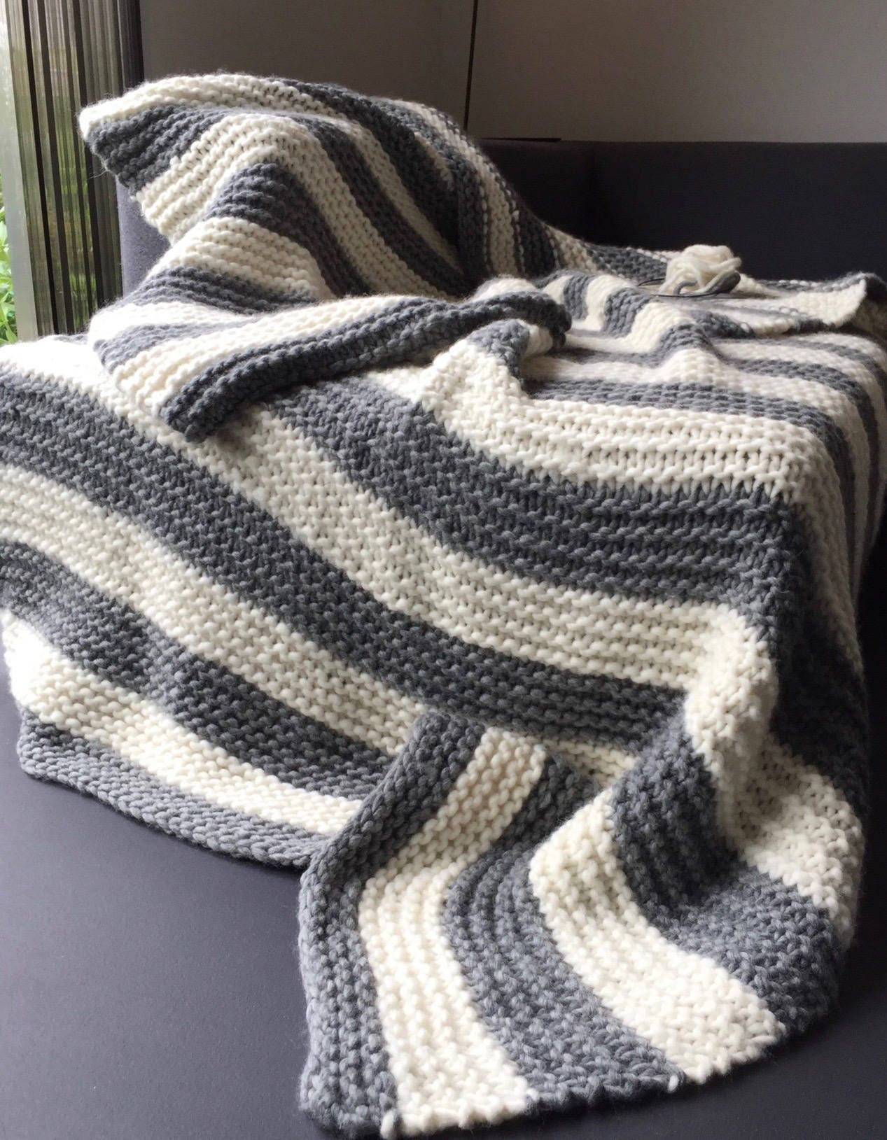 Sale 20 Chunky Knit Blanket Made With Norwegian Wool Warm