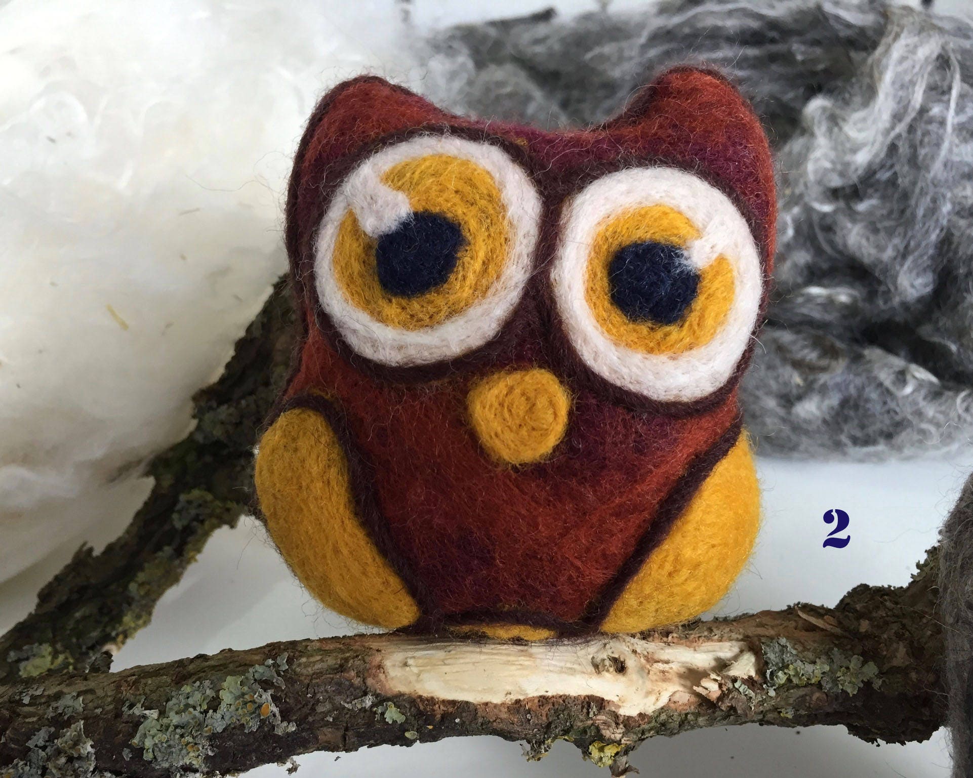 Felted Owl Sensory Rattle Toy Made of Wool. This Toy is Super Etsy