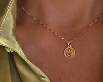 Silver Sterling 925 necklace, Seed of life necklace, flower of life necklace, new age necklace,kabbalah necklace,sacred geometry