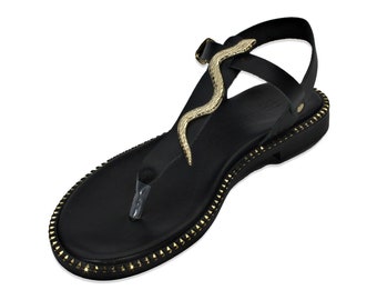 Anatomic leather sandal for special summer looks