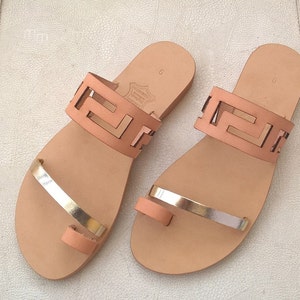 Meandros sandals / Ancient Greek leaather sandals/ Big size sansals/ Women's sandals image 3