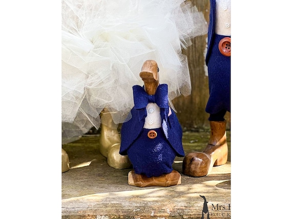 Page Boy - Bridal Party Wooden Ducks. Navy Suit, Can Match Wedding