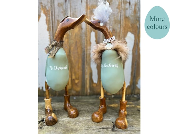 DCUK Canard Bois Décoratif - Motif Bottes Caoutchouc Vert