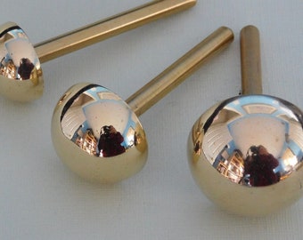 Large Half Round Brass Ball Formers   Set of 3, includes 1, 1.25, & 1.5"