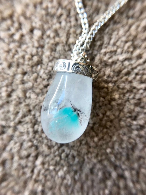 Ajoite in Quartz Necklace Messina Quartz Etsy