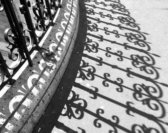 Paris Photo, Paris Sidewalk at Hotel de Ville, Vintage Black & White