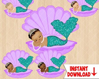 Download Baby Mermaid Clipart Etsy