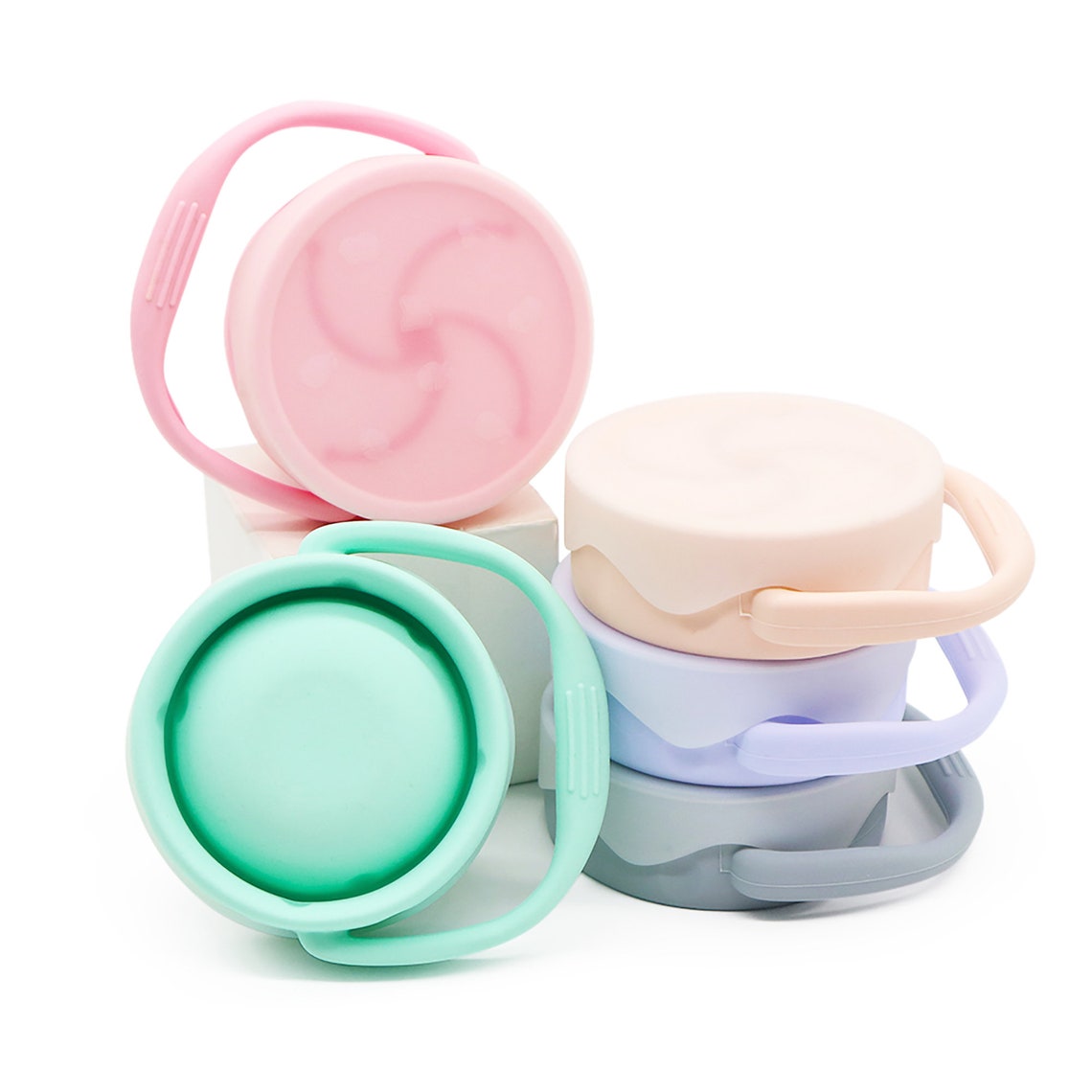 Collapsible Silicone Snack Cup Baby Silicone Snack Bowl Etsy