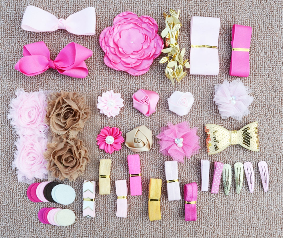 DIY Baby Shower Headband Kit DIY Headbands Headband Making | Etsy